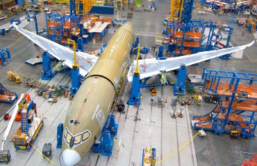 Boeing 787 on production line